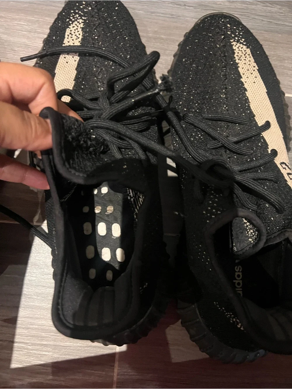 Yeezy Boost 350 V2 Black with Cream Side Stripe